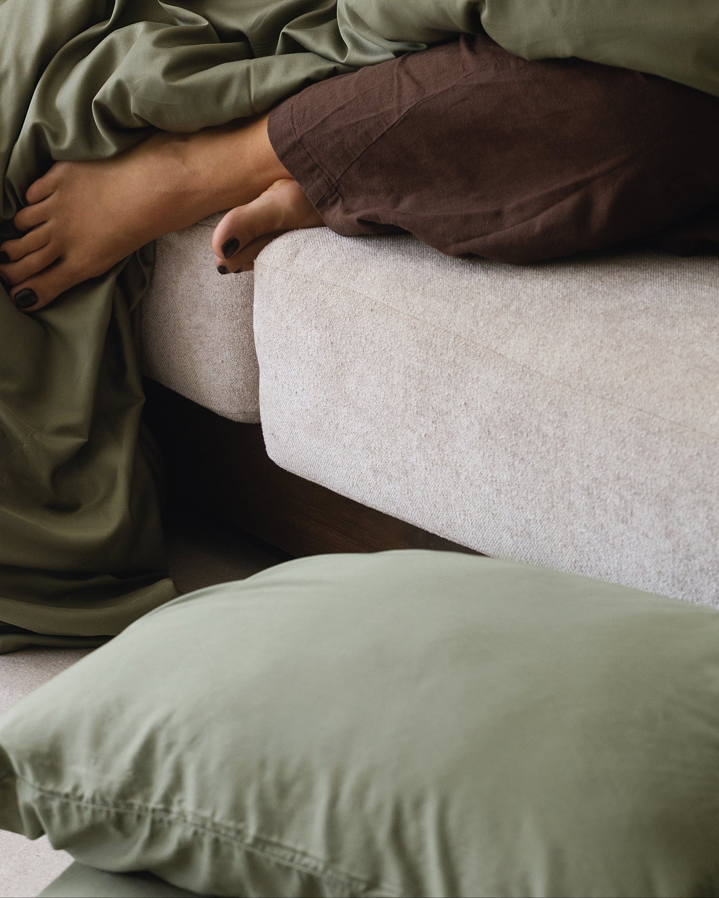 طقم غطاء وسادة من الخيزران للبالغين